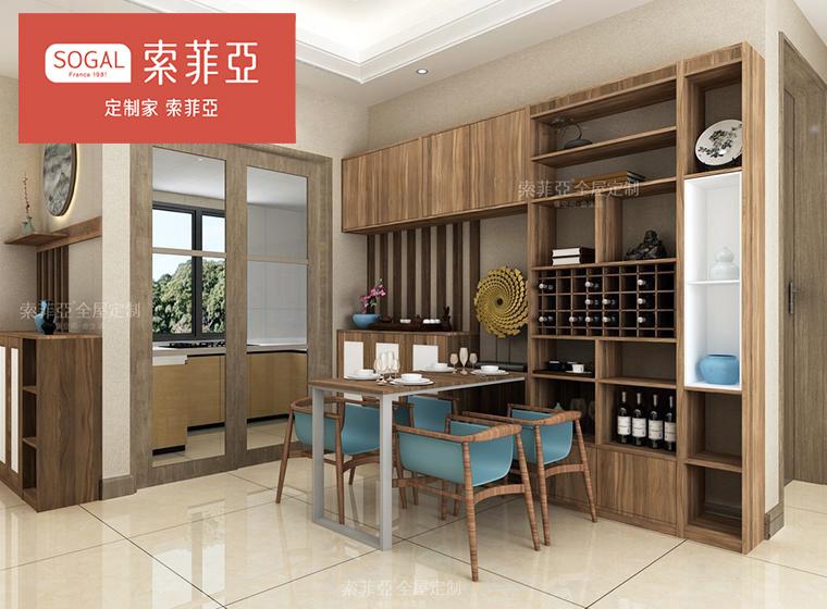 索菲亞餐酒柜_新中式系列