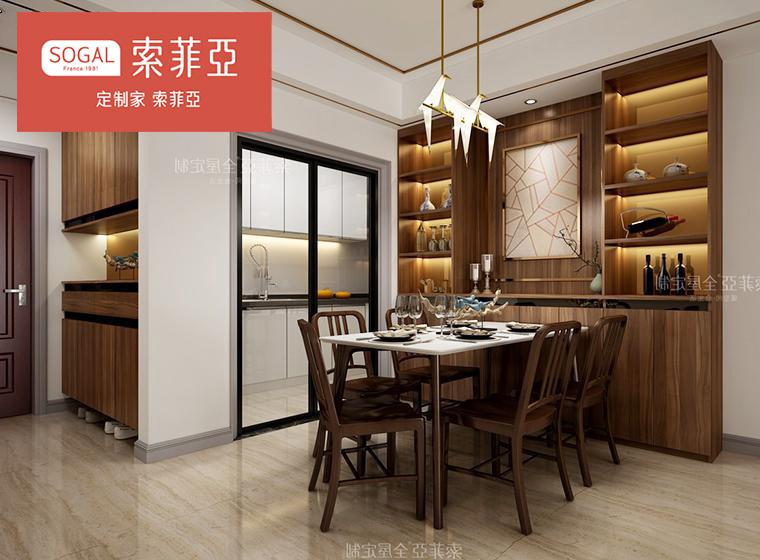 索菲亞餐酒柜_新中式系列