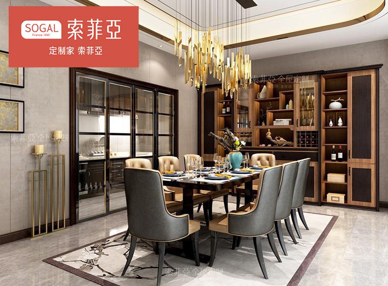 索菲亞餐酒柜_新中式系列