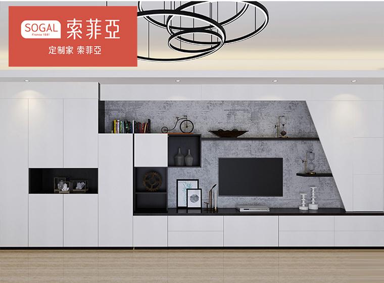 索菲亞 電視柜 現(xiàn)代簡約家具組合臥室套裝小戶型大廳電視機柜定制