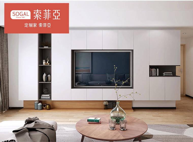 索菲亞 電視柜 現(xiàn)代簡約家具組合臥室套裝小戶型大廳電視機柜定制