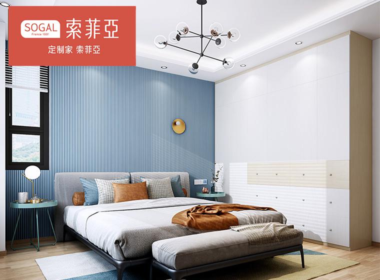 索菲亞全屋整體衣柜現(xiàn)代簡(jiǎn)約一體推拉門(mén)衣帽...