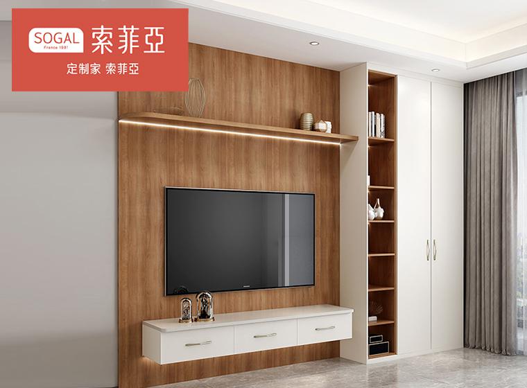 索菲亞全屋定制整體衣柜簡約開放式衣帽間臥室貼墻式衣柜