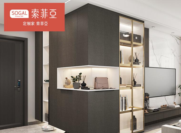 索菲亞鞋柜進(jìn)門一體靠墻衣帽架簡約現(xiàn)代入戶...